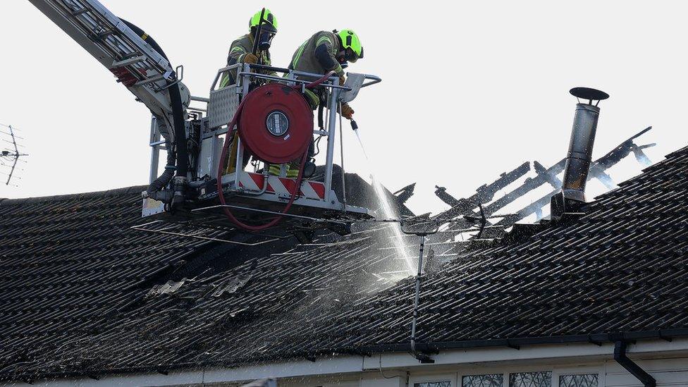 House fire in Grove Hill, Hemel Hempstead