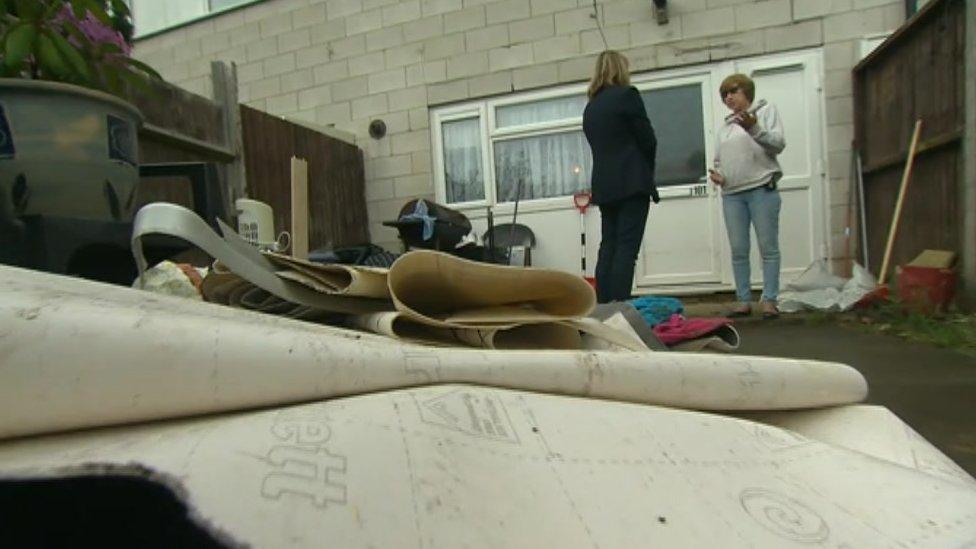 Resident of flooded home