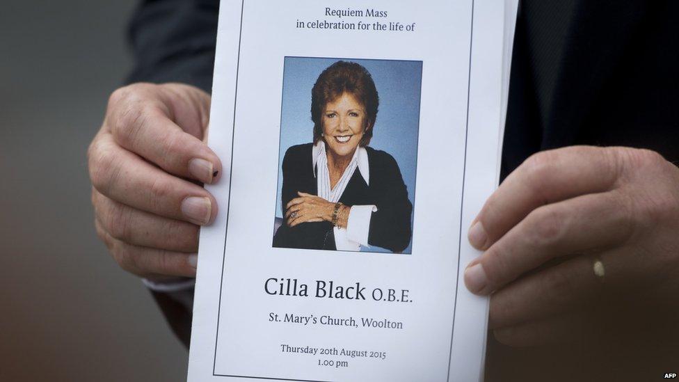 Cilla Black order of service