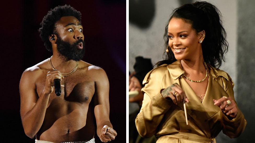 Donald Glover and Rihanna