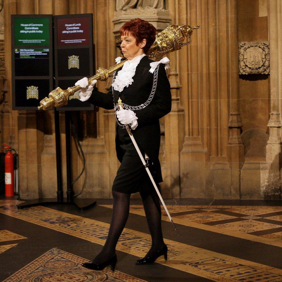 Serjeant at Arms Jill Pay at the State Opening of Parliament on 18 November 18 2009