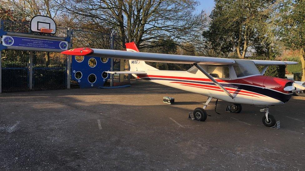 Plane in the playground