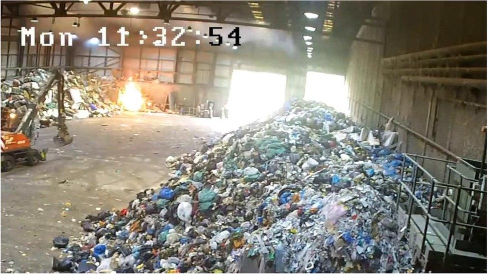 Fire at Smallmead recycling centre 9.10.23