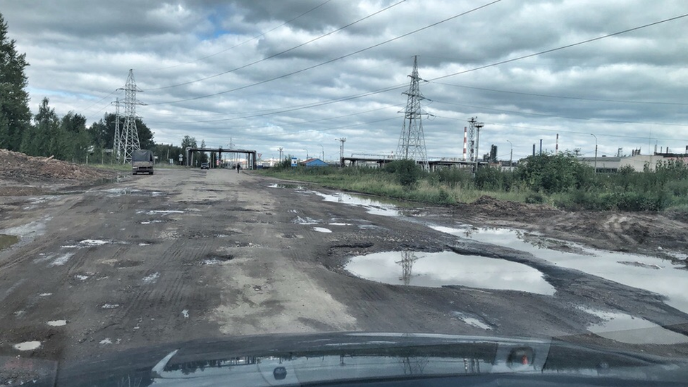 Unfinished road at Yaroslavl, Russia, August 2019