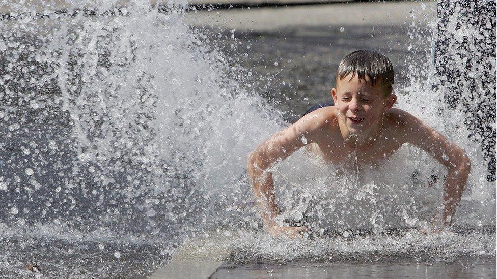 boy in water