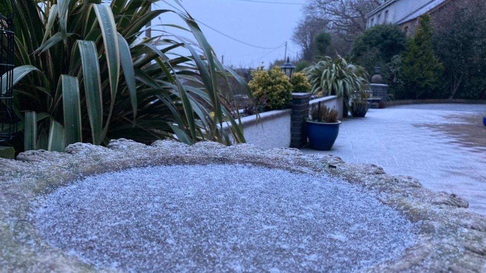 A frosty start to Saturday morning in Pwll, Carmarthenshire