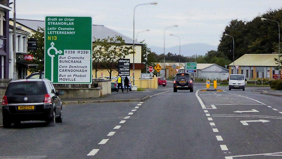 Bridgend on the Irish border