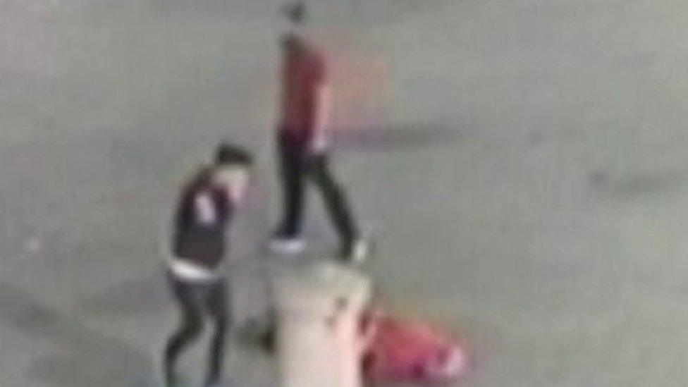 CCTV of the attack