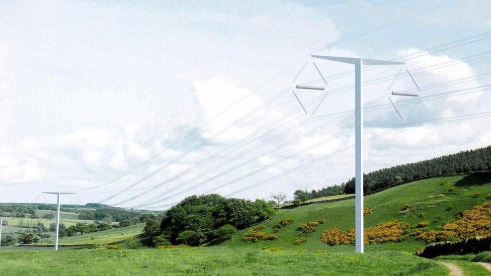 Artist's impression of the new T-pylon design