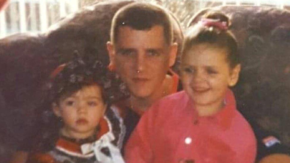 Terry Enright with his daughters Ciara and Aoife