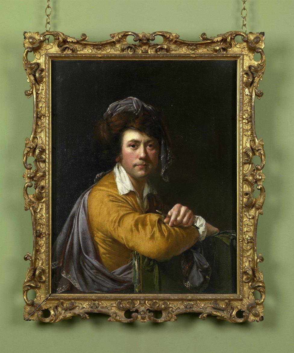 Joseph Wright of Derby 1734-1797, Self Portrait at the age of about Forty, c.1772-3