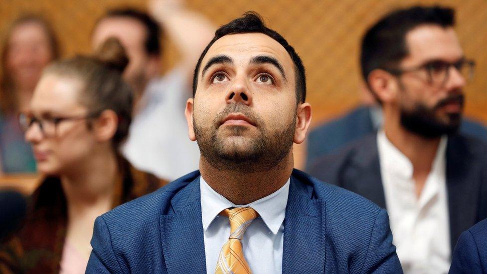 Omar Shakir attends a hearing at Israel's Supreme Court on 24 September 2019