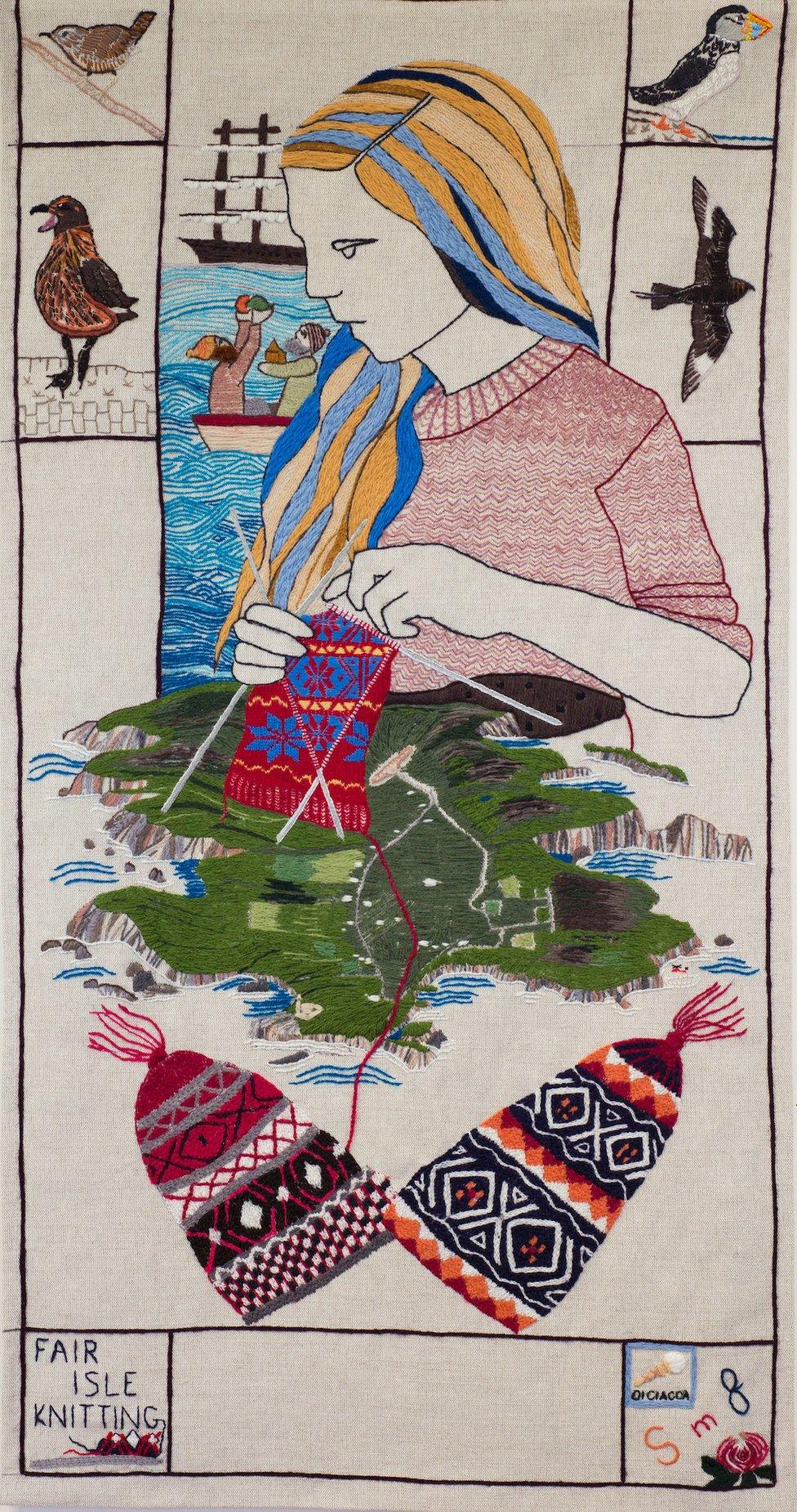 Fair Isle Panel of the Great Tapestry of Scotland.jpg