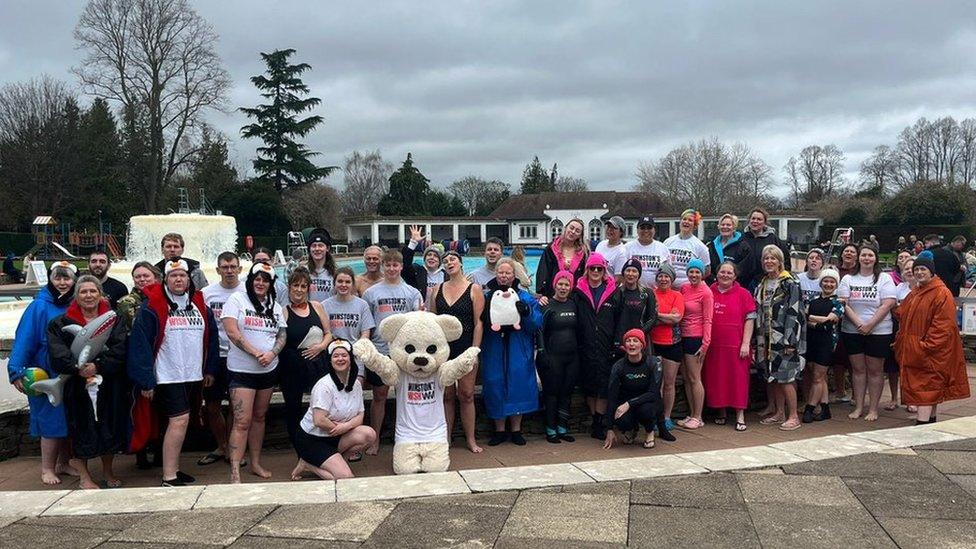 The group of swimmers that took part in the challenge