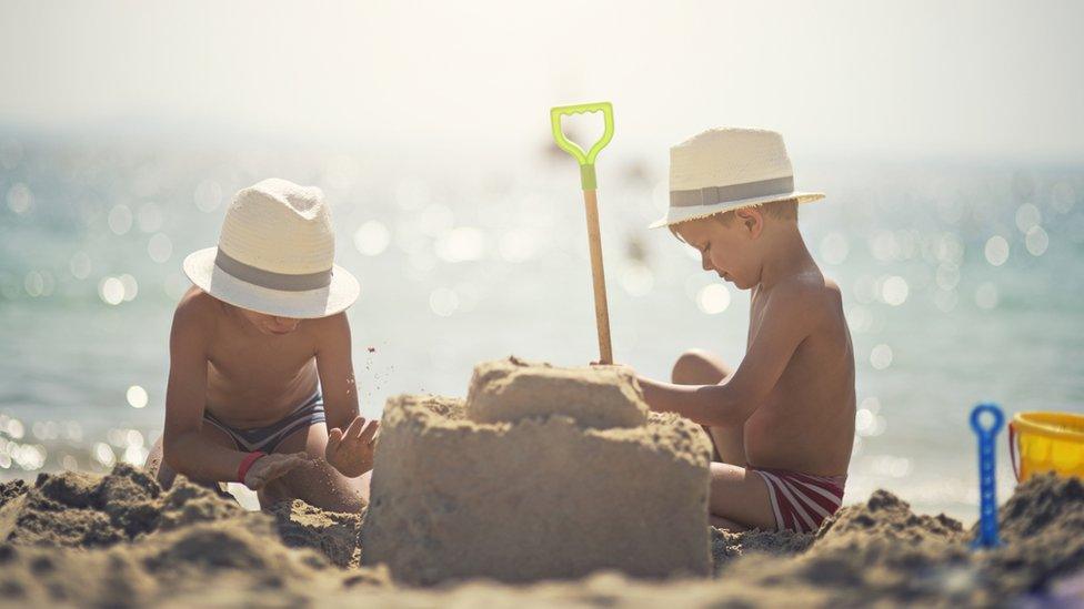 Children on a beach