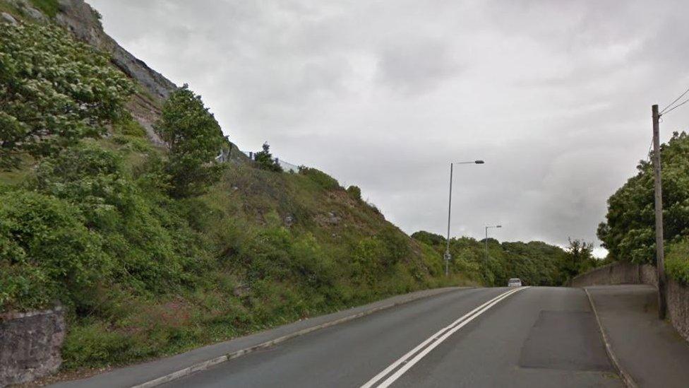 The road around Little Orme is closed until further notice