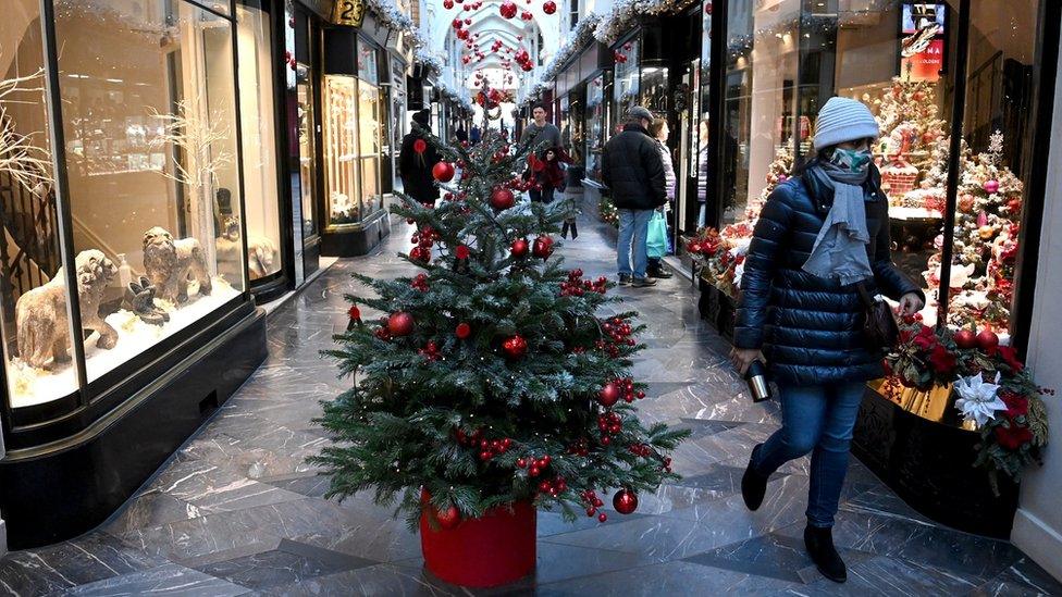 Shoppers in London on 17 December