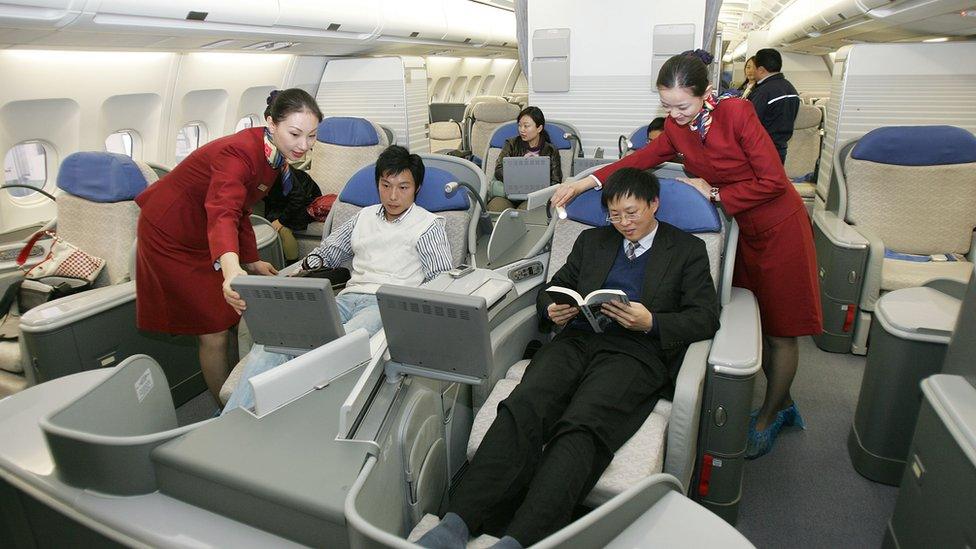 Interior of an Air China A380