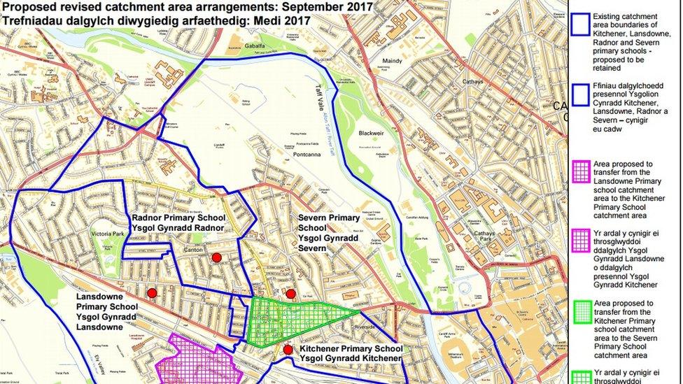 Map of the proposed changes