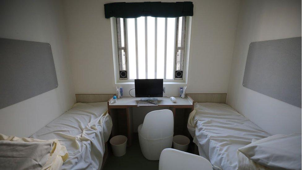 A two-bed cell at HMP Berwyn, Wrexham