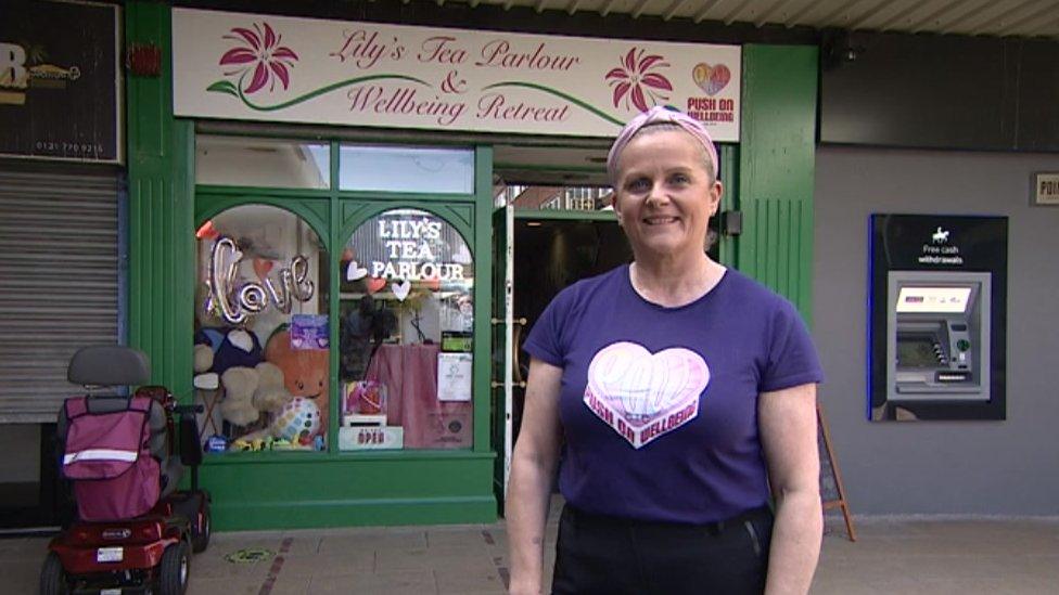 Teresa Farrell in front of Lily's