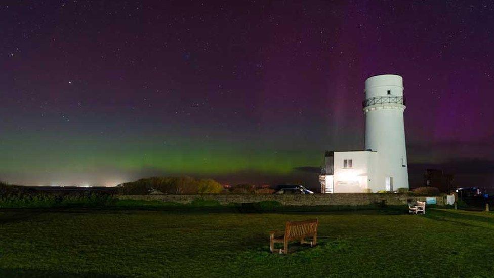 Northern lights over Norfolk, 24 March 2023