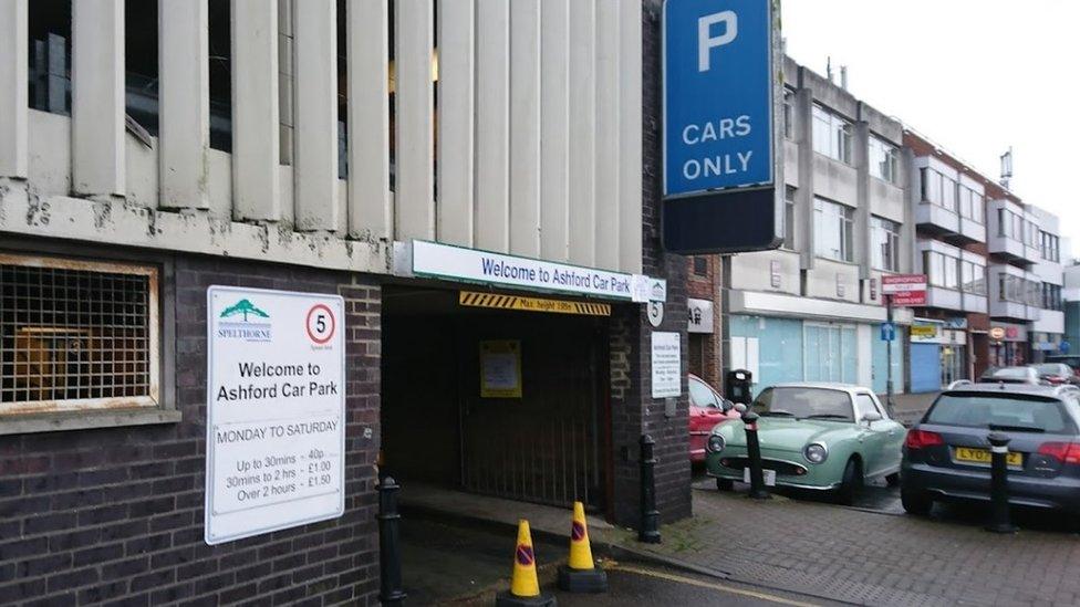 Church Road car park, Ashford, Surrey