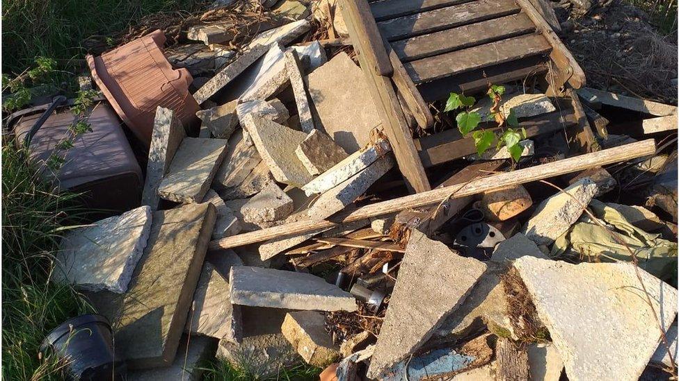 Fly-tipping at Pineham Locks