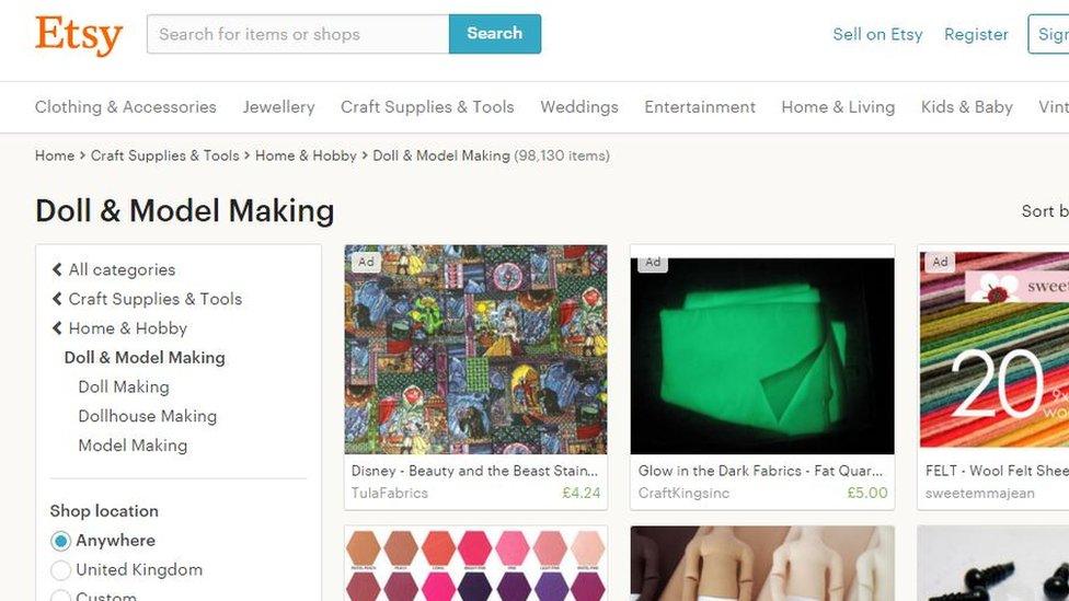 Etsy screen grab