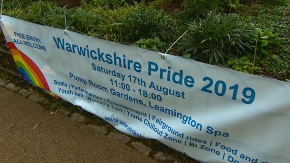 Warwickshire Pride banner