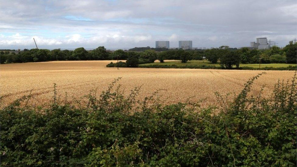 Hinkley Point A Magnox nuclear power station (left) and Hinkley Point B power station (right)