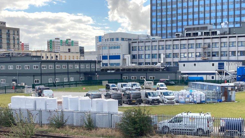 Helipad at the back of HRI in Hull