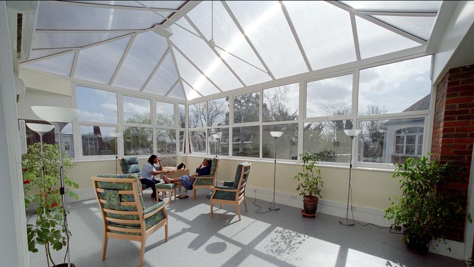 Interior of St Christopher's hospice, Sydenham, London