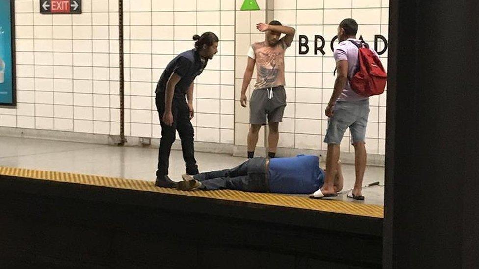 Rescue at Toronto subway station