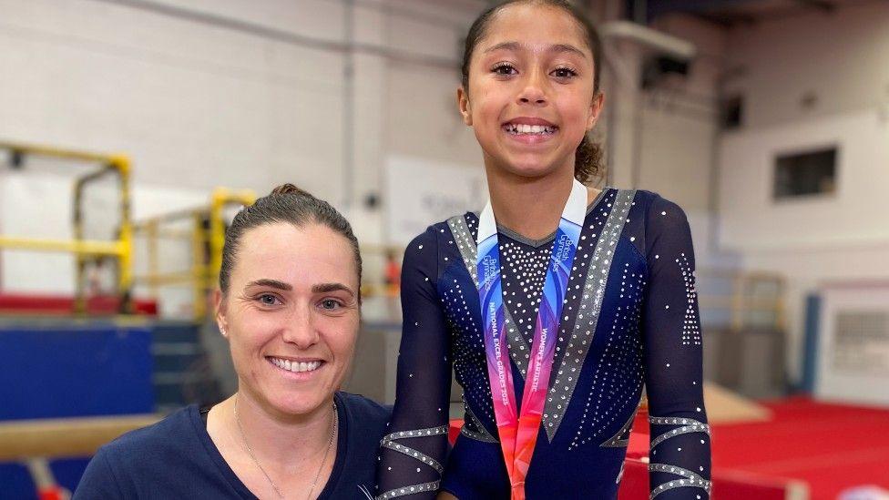 Tyliyah Shannon-Gray with her coach Jemma Wilson