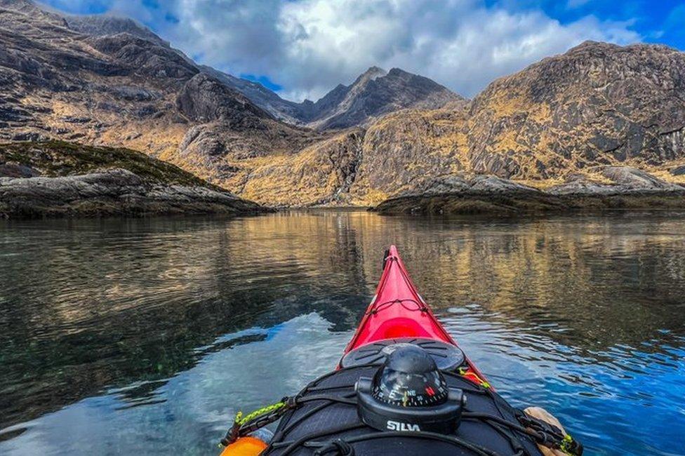 Paddling into the crucible of the Black Cuillin mountains at the head of Loch Scavaig the other morning, is one of the highlights of my life. I was deeply moved by the complete experience.