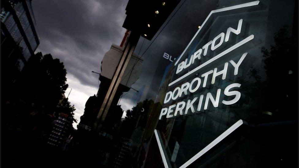 Dorothy Perkins and Burtons sign