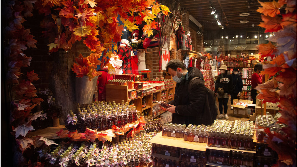 A maple syrup shop