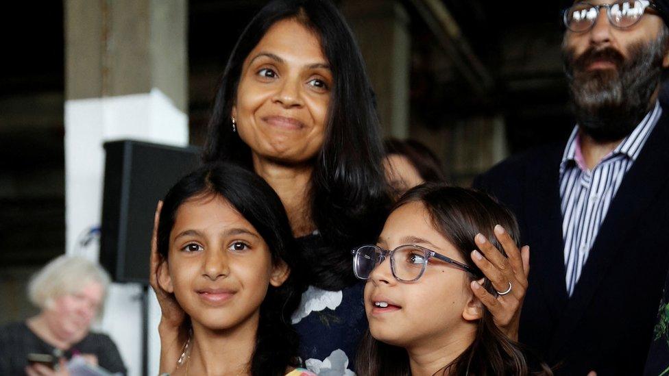 Akshata Murty and her two daughters