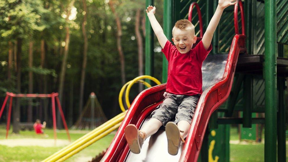 Child on slide