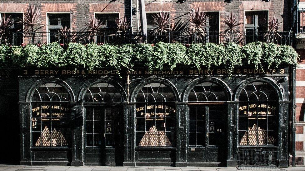 The exterior of BBR's historic shop on St James's Street has changed little over the years