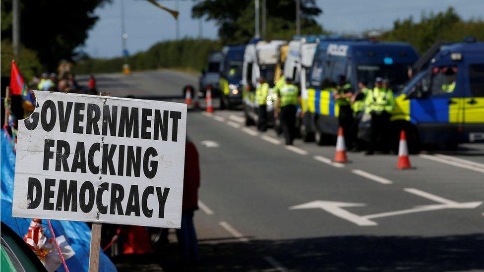 Fracking protests in 2017