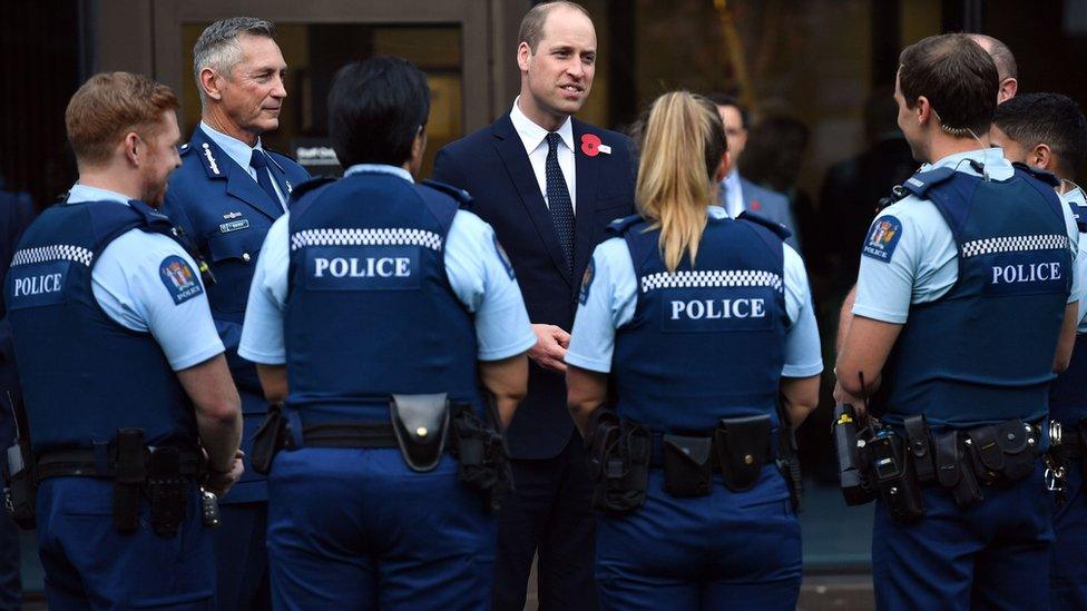 Prince William meets with the first responders to the scene of the Christchurch mosques massacre