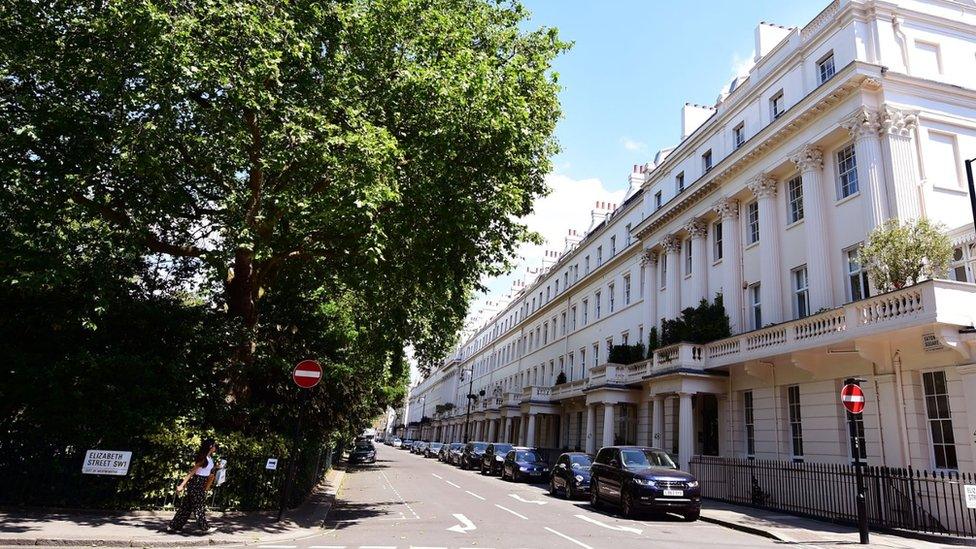 Eaton Square, the most expensive street to own a home in England and Wales