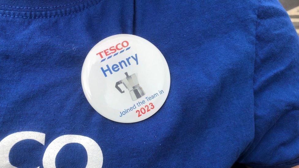 Henry's new nametag