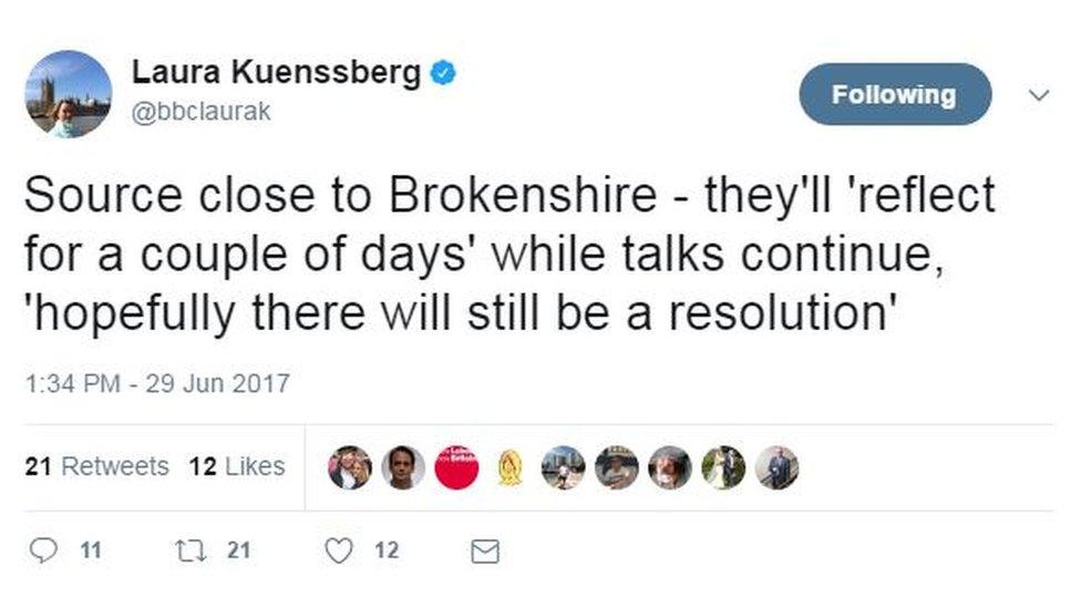 Laura Kuenssberg tweet