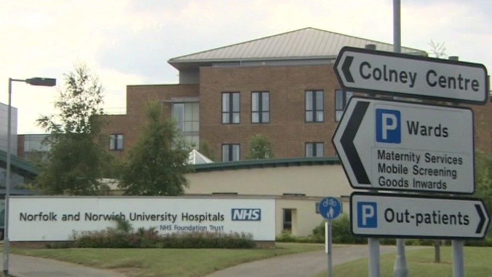 Exterior view of the NNUH