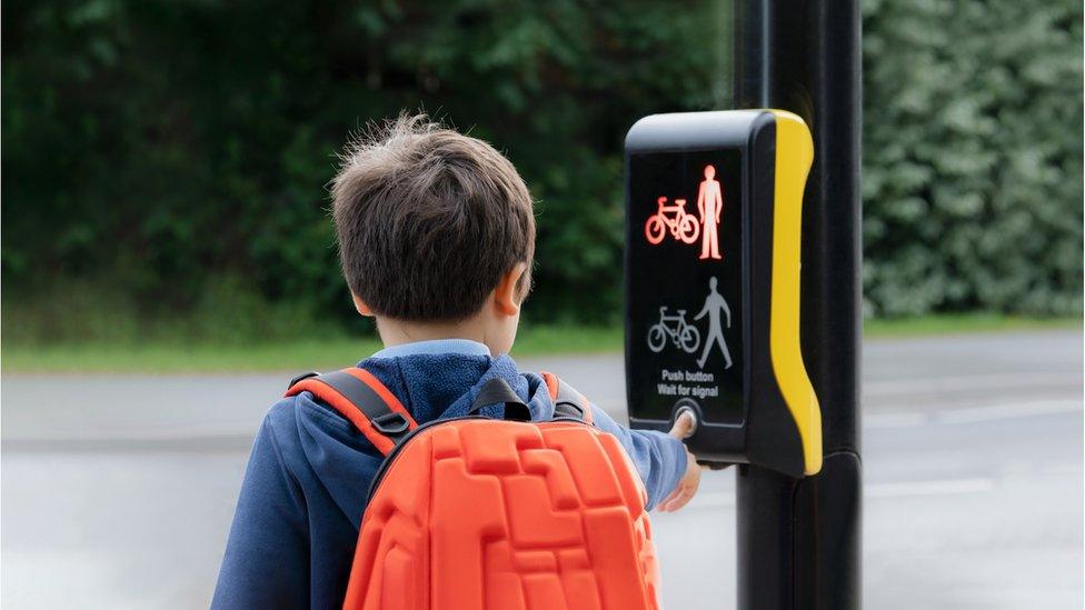 pupil walking to school