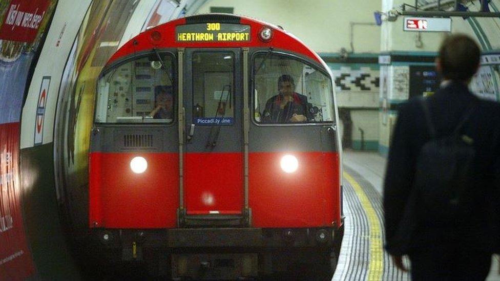 A Piccadilly line train