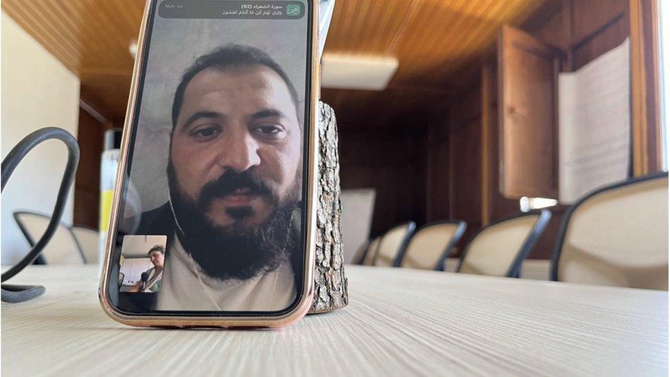 Kadri Ahmad Badle on a video call